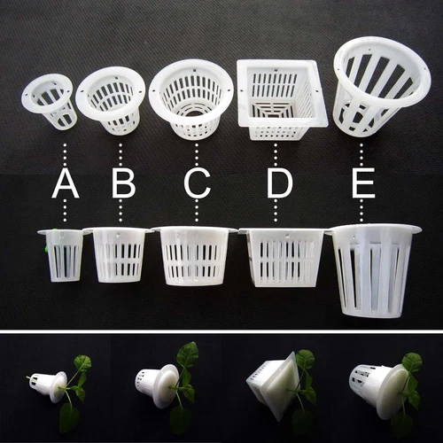 10X Clear White Mesh Pot Net Cup Basket Hydroponic Aeroponic Plant Grow Clone