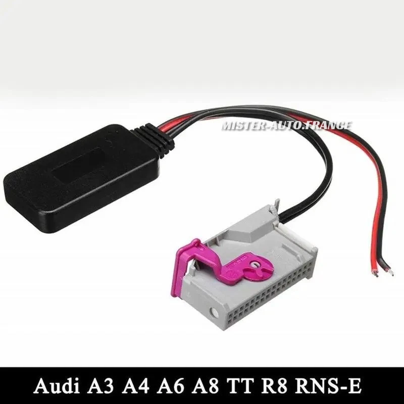Adaptateur Bluetooth 5.0 + Micro pour ★AUDI A3 A4 A6 A8 TT R8 RNS-E ✅12V 32PIN + - Photo 4/4