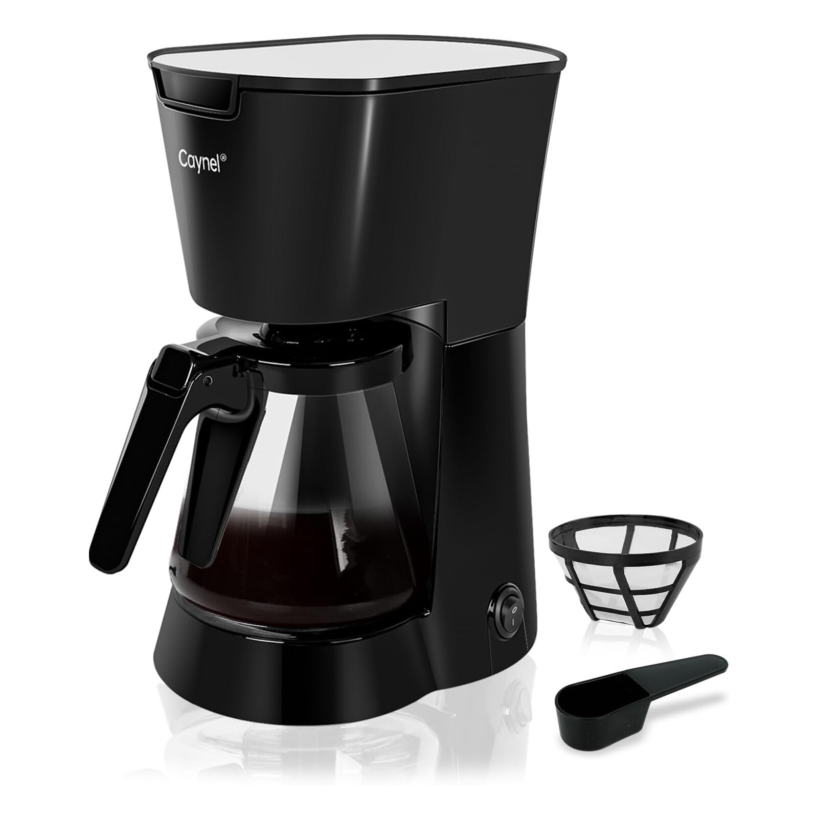 Black Drip Coffee Machine With 750ML Removable Water Reservoir for Home, Office
