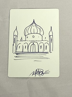 MTG Chinese Island (A) Artist Proof Library Sketch and Signature