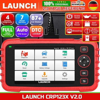 Launch CRP123X V2.0 Profi OBD2 Diagnosegerät Scanner ABS SRS Öl SAS EPB BMS DPF