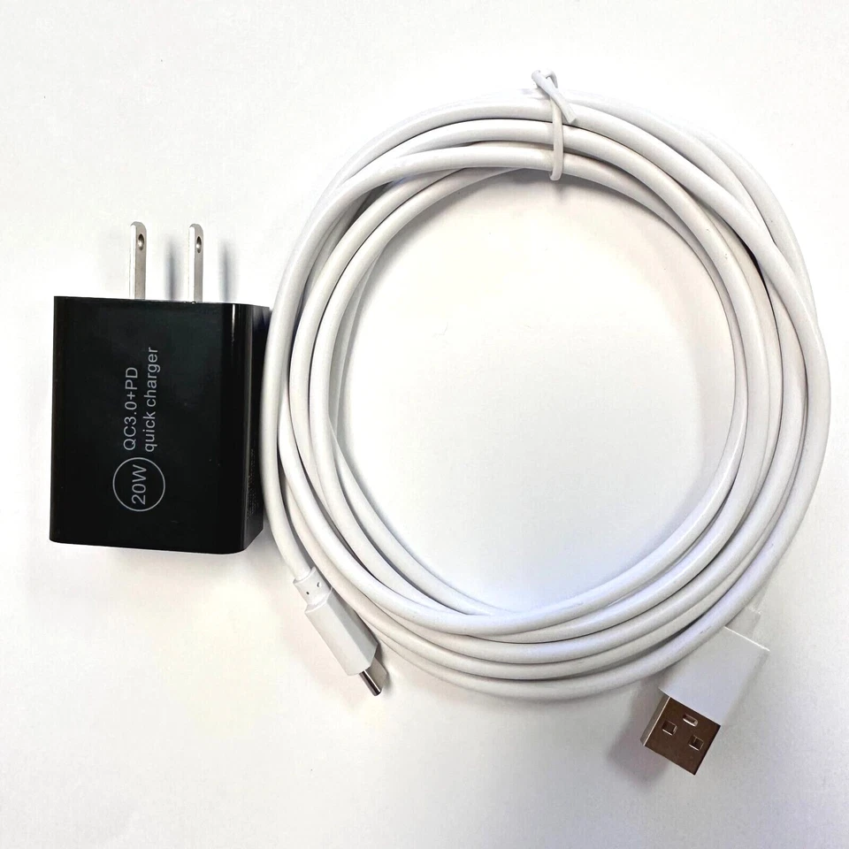 LOT 20W PD Type C Dual USB Wall Charger Type C To Type C USB/Type C 3FT 10FT - Image 3 of 4