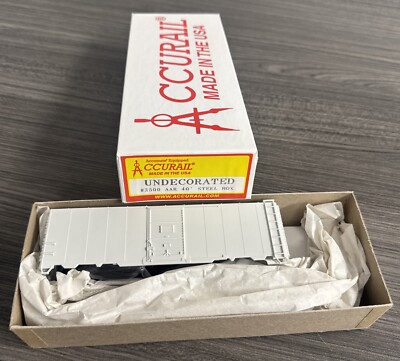 Accurail HO Scale Kit #3500 AAR 40' Steel Box Car - Undecorated & NOS!