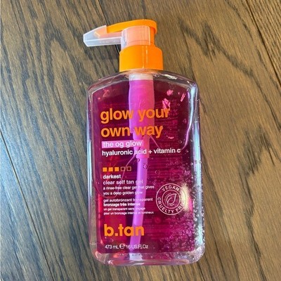 NEW BTan Glow Your Own Way Clear Self-Tan Gel 6.7oz | Streak-Free | Quick-Drying