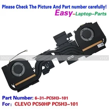New For CLEVO PC50HP PC5H3-101 FMKL FMKK CPU+GPU COOLING FAN HEATSINK