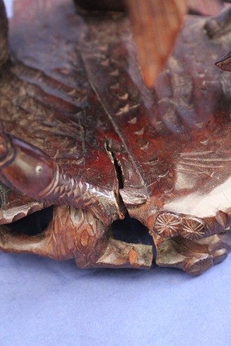 Vintage Carved Wood Chinese Sculpture - 第 8/8 張圖片
