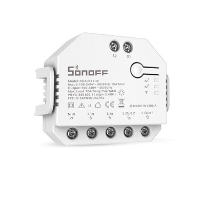 SONOFF DUALR3 Lite WIFI Smart Schalter 16A 2 Wege WLAN Relaismodul APP-Steuerung
