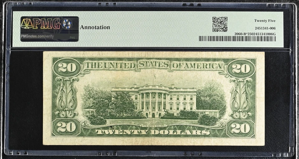$20 Star Note Federal Reserve Note New York $20 1950A Small Size FR 2060-B* - Image 2 of 2