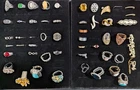 Vintage/Modern Estate Costume Jewelry LOT 49 RINGS ALL Wearable -some adjustable