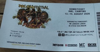 🤘Reload Festival 2026🤘 Sulingen 1 Original Kombiticket 13.08. 15.08.2026