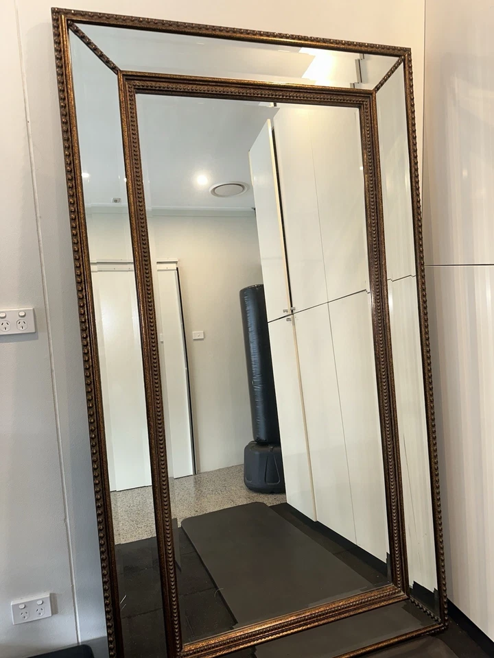 X-Large Full Length Wall Mirror Ornate Gold Aged Frame 2050 X 1160 Cm - image 2 of 4