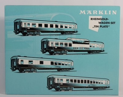 Märklin 40851 4-tlg. Rheingold-Wagenset TEE ''Tin Plate'' DB Ep. III, Neu, OVP!