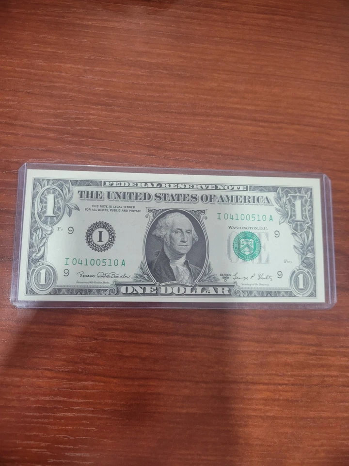 1969 D $1 Dollar Bill Serial Number Fancy - I04100510A - Image 2 of 4