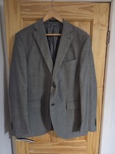 Luigi Bianchi Mantova BNWT Suit Blazer Men's UK 46 Grey Lana Wool Button Up