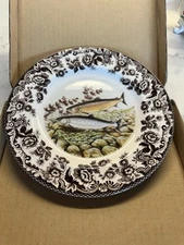 Spode Woodlands North American Pacific Salmon Salad Plate NEW