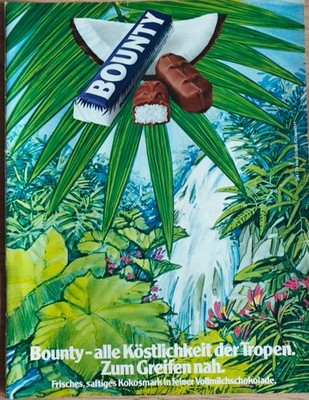 Bounty Schokoriegel Original-Werbung Reklame Advertising 1979 schön