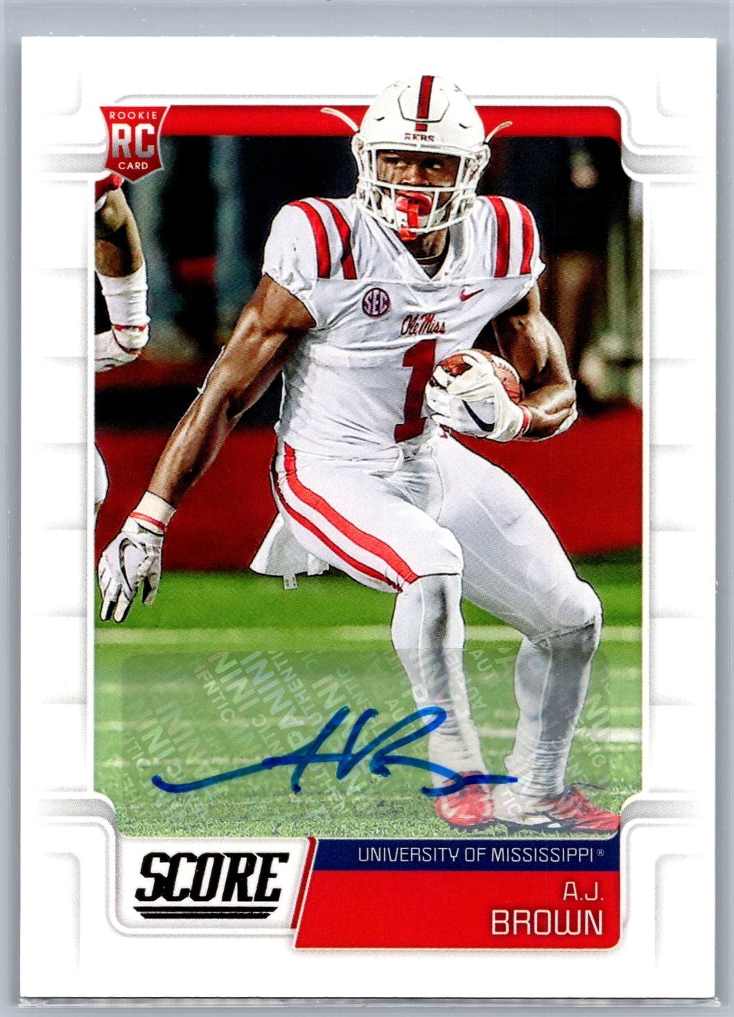 2019 Score Rookies A.J. Brown #348 Autograph RC Philadelphia Eagles