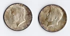 1964 P & D Kennedy Half Dollar Set - 90% Silver - Uncirculated Details / Toned
