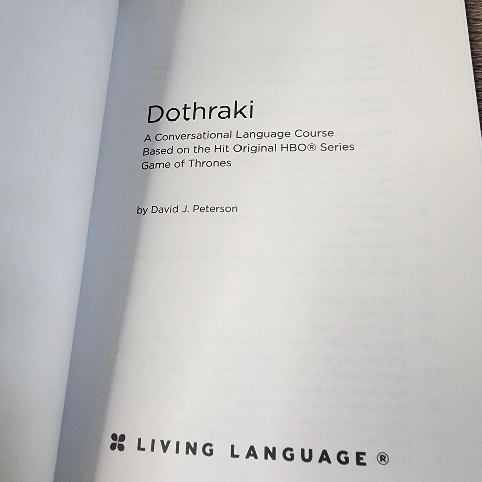 Living Language Dothraki Game of Thrones Conversational Language Course Foto 4 de 4