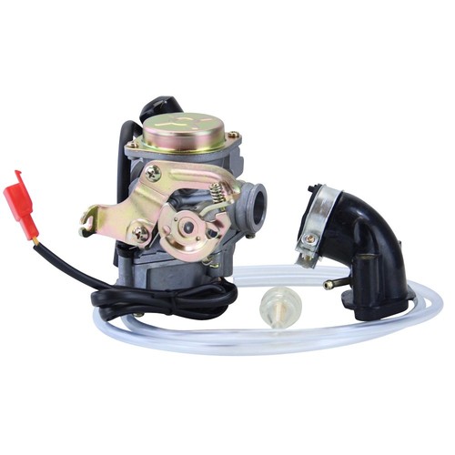Baotian BT49 Vergaser Set Zongshen GY6 Benzhou YY50 19mm 4 Takt Ansaugstutzen - Bild 2 von 5