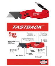 1 Brand New Milwaukee Fastback 6-in-1 Tool 48-22-1505 Folding Utility Knife