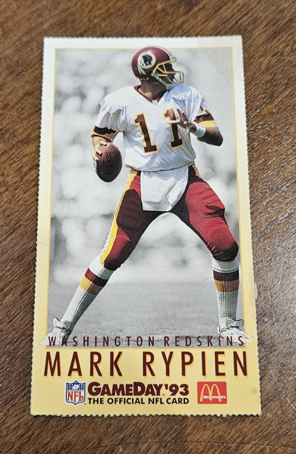 MARK RYPIEN 1993 McDonalds Official Gameday Card #McD 18  All-Stars
