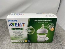 Philips AVENT SCF701/37 Natural Glass Baby Bottle, 4 Oz., 3 Pack, Clear NEW