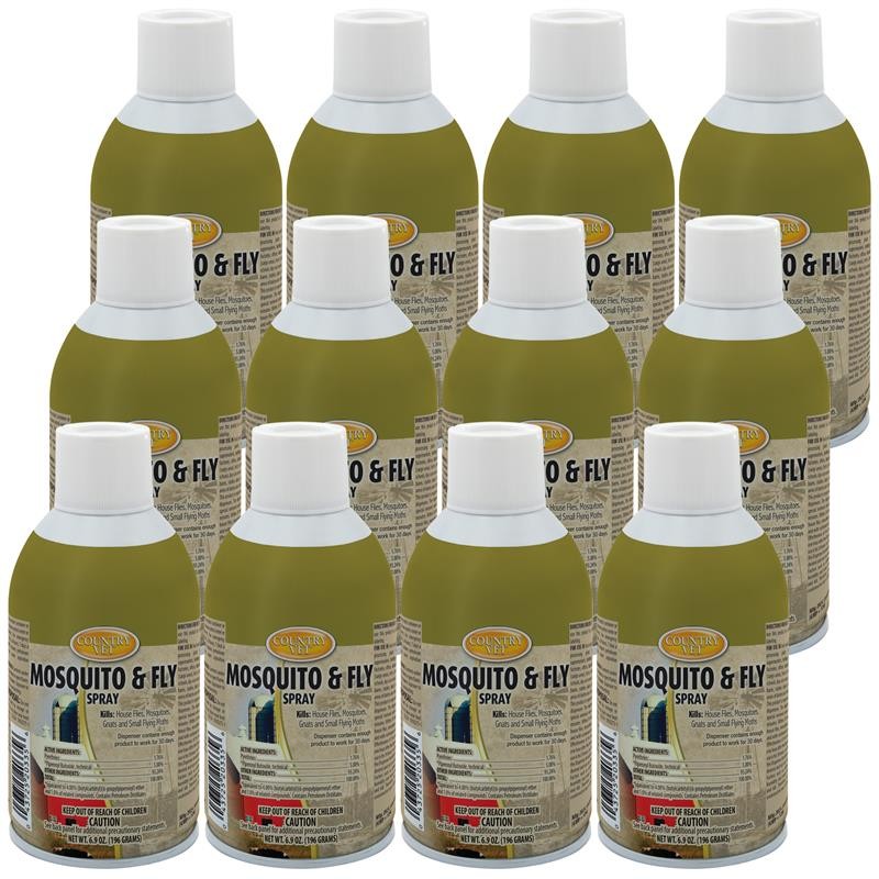 Country Vet Metered Mosquito and Fly Spray 6.4 oz cans 342033CVA