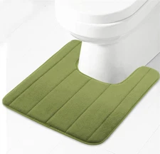 Soft U-Shaped Bathroom Rug, Memory Foam Bath Mat, Non Slip Water Absorption Dry 