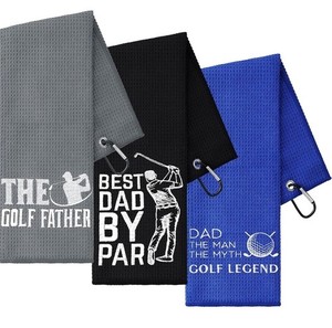 Moukeren 3 Pack Fathers Golf Towel Funny for Men Golf Gifts