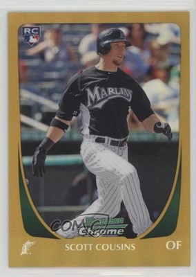 2011 Bowman Chrome Gold Refractor 46/50 Scott Cousins #219 0c6