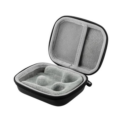 ZiiGaat PELLEPOD Leather Earbud Case Waterproof IEM Storage Box Hard Bag Black