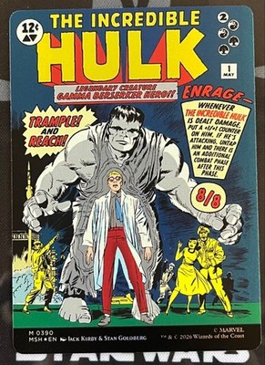 Foil Classic Comic Blue Sbanner Incredible Hulk MTG