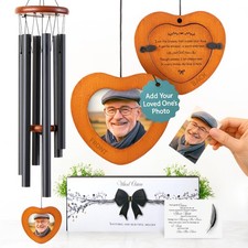 32 Inch Memorial Wind Chimes Outdoor, Personalized Sympathy Gifts for Loss of...