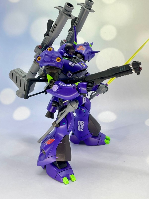 Gunpla model kit:  HGUC 1/144 MS-18E Kampfer  in EVA combo - assembled