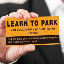100PCS Funny Bad Parking Cards 3.5x2 Learn to Park Violation Tickets Gag Gift