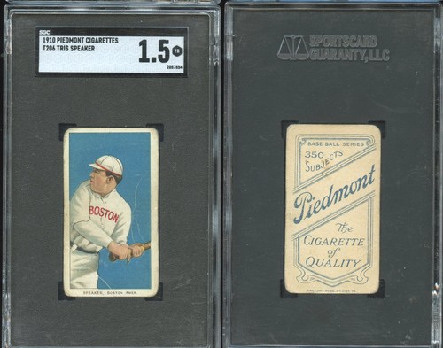 T206 Tris Speaker HOF ~~ SGC 1.5 sharp~~ Piedmont 350 back
