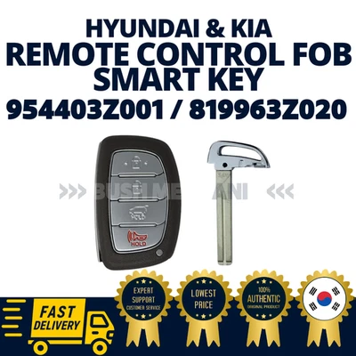 Original OEM Hyundai Kia Control Remoto FOB Smart Key Blanking Key - Imagen 1 de 2