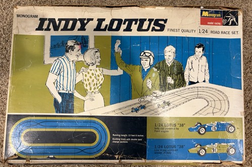 MONOGRAM INDY LOTUS Slot Car Track Set ULTRA RARE GRAY