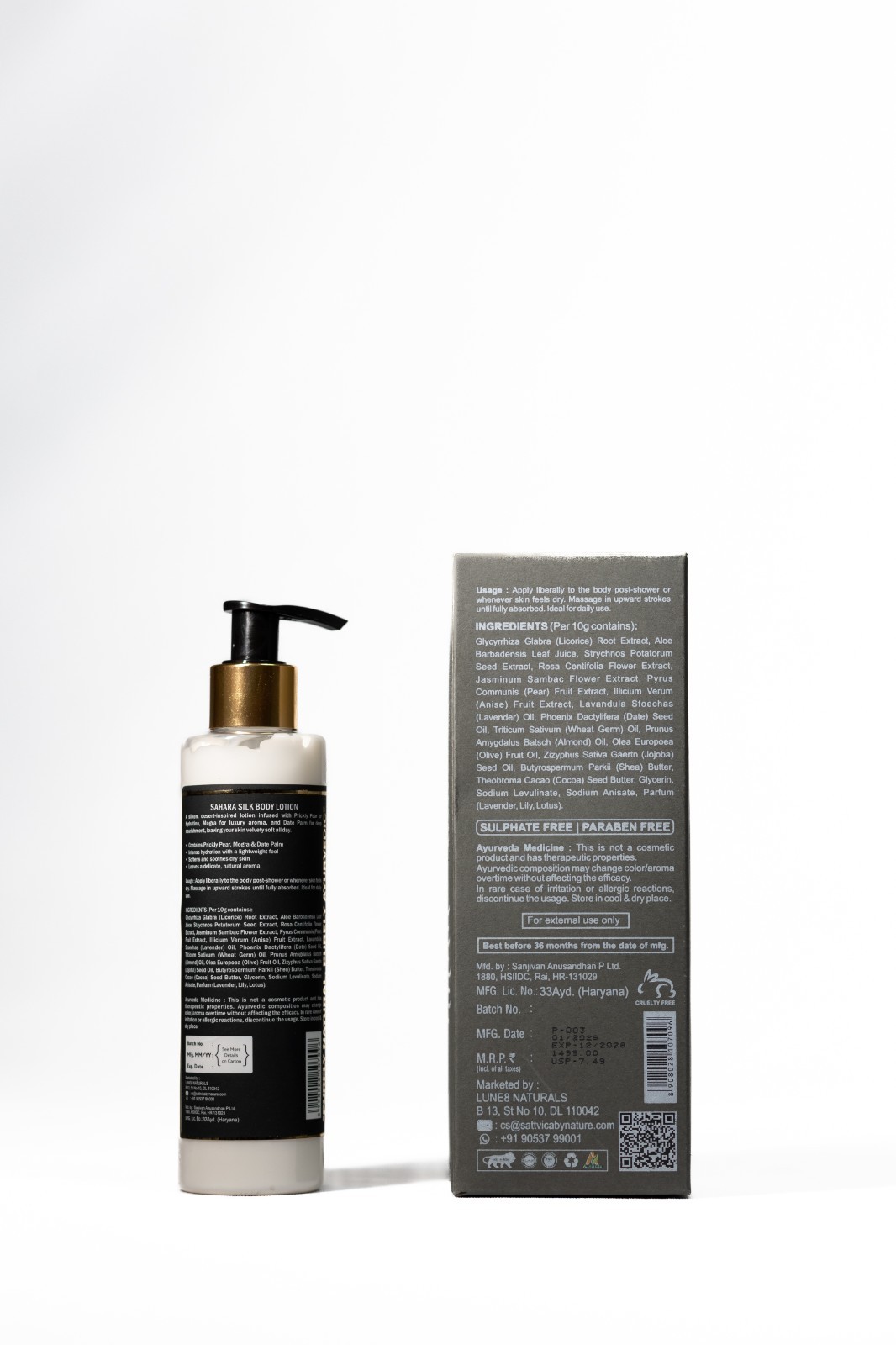 Body Lotion Deep Moisturizing for Dry Skin | SATTVICA BY NATURE