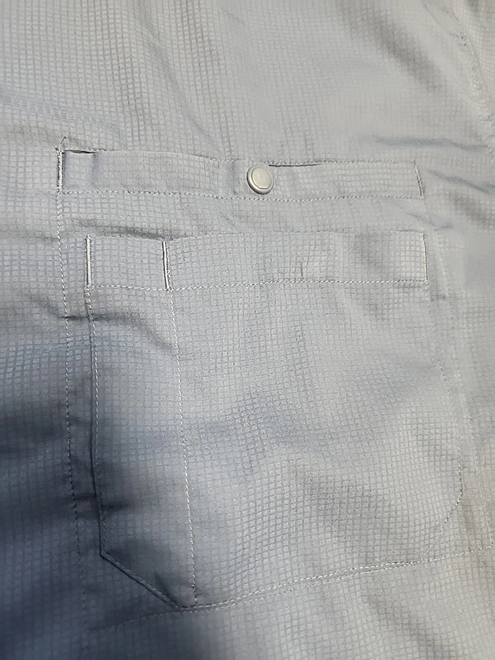 Camisa Roundtree & Yorke Ligera Azul Exterior Ventilada Para Hombres 3XB Foto 4 de 4