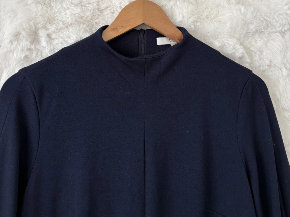 Vestido TIBI Azul Marino 3/4 Asimétrico Manga Campana Talla 4 AU 10 Foto 3 de 4