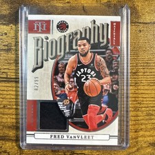 FRED VANVLEET 24-25 NATIONAL TREASURES BIOGRAPHY Game Worn/used   /99 Raptors