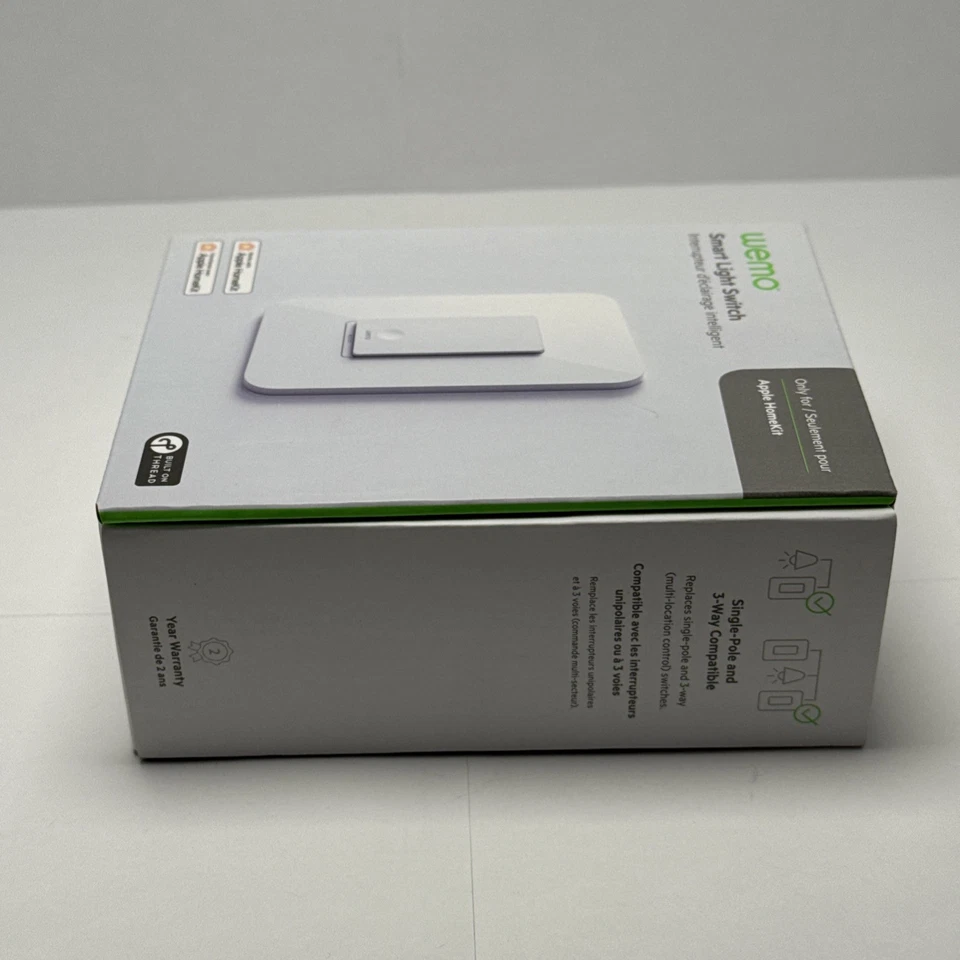 WEMO Wi-Fi Smart Light Switch Apple Home Kit White New Sealed - Image 4 of 4