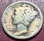 1925 Mercury Dime. Toned. Free Shipping