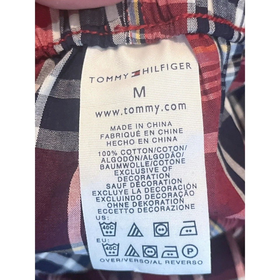 Tommy Hilfiger Tartán Cuadros Rojo Acogedores Pantalones de Salón Para Hombres Talla M Vacaciones Hygge Nuevos con Etiquetas Foto 4 de 4