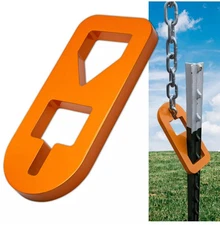 T-Post Puller Plate Tool, Heavy Duty Carbon Steel Plate with Orange Coating