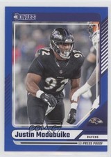 2024 Panini Donruss Blue Press Proof Justin Madubuike #49 1k9e