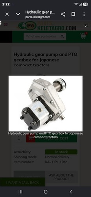 #ad KeletAgro Hydraulic Gear Pump Single Acting 10cc with PTO Gearbox KA HP1 $288.00