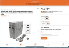 Superior 9kw Steam Shower W/ Controller And Temperature Probe